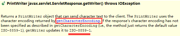 response.getWriter javadoc