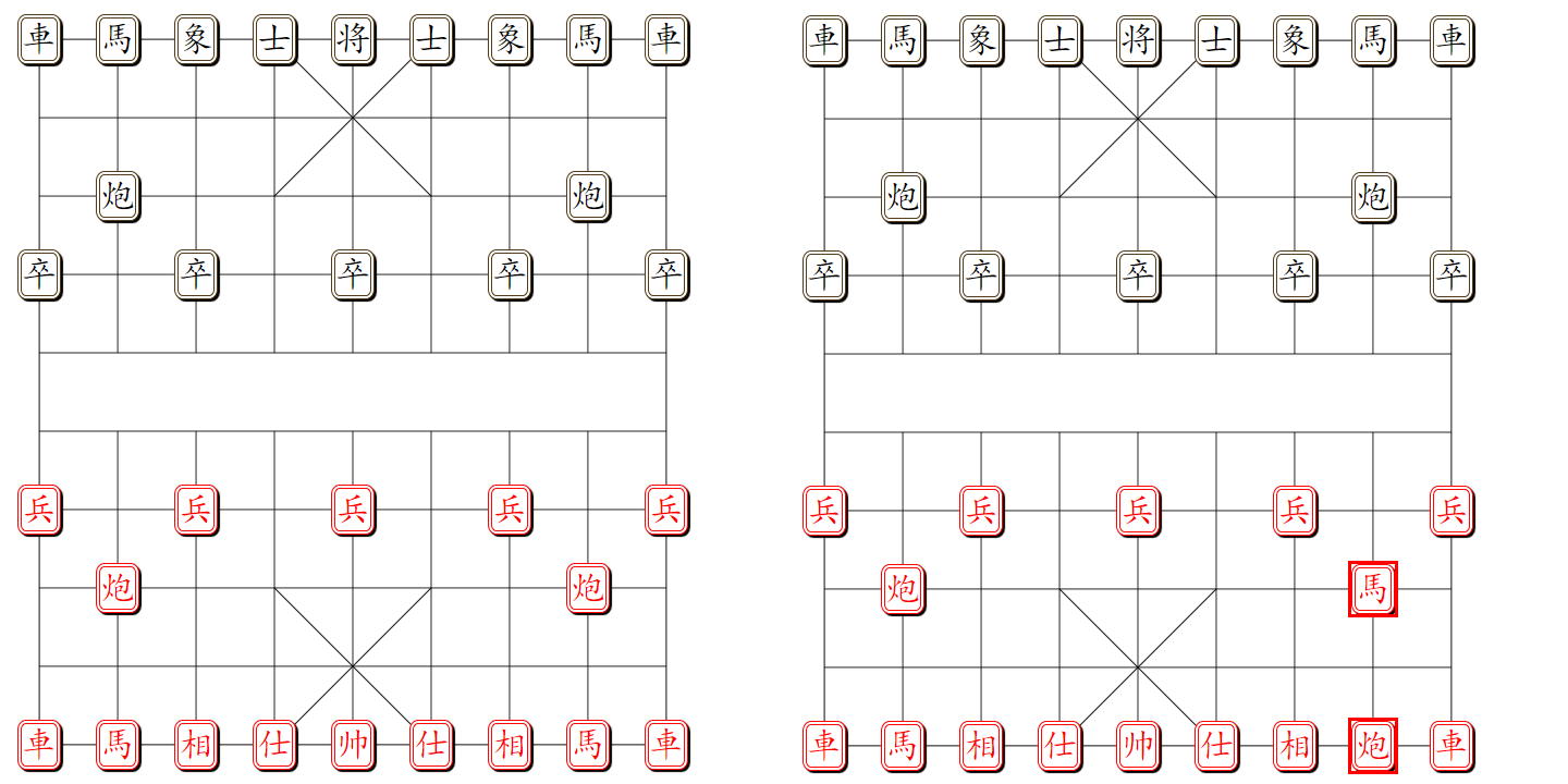 组易象棋-马炮易位示意图